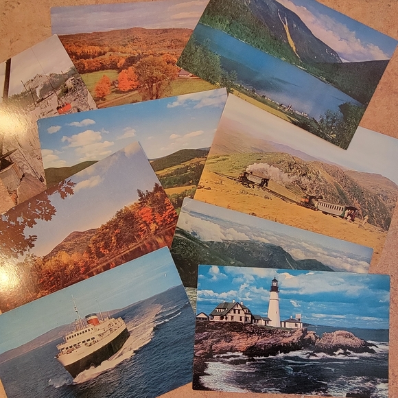 9 Vintage XL Postcards ~ New England ~ VT ~ NH ~ ME ~ Portland ~ Autumn~ Scenic - Picture 15 of 15